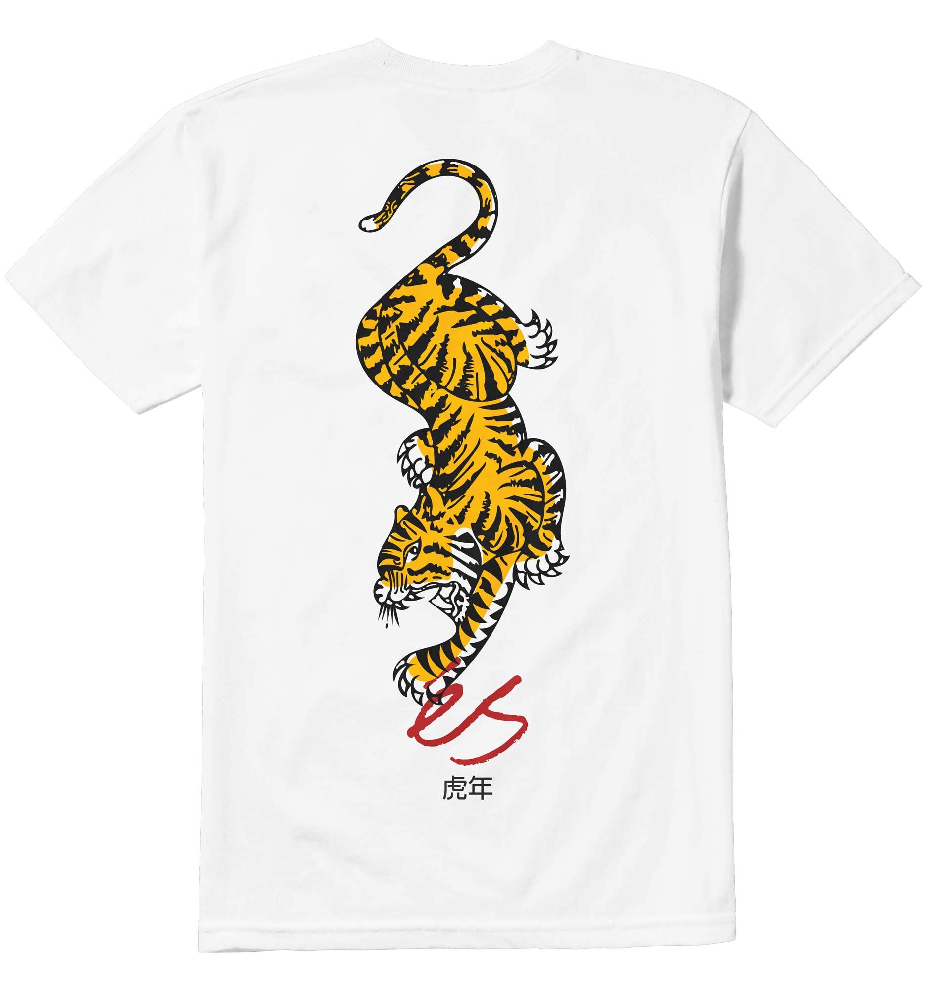 eS SKB T-Shirt TIGER BLOCK, white L