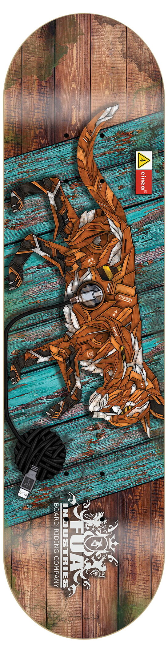 FUA x einsA ce Hellcat Skateboard Deck FUA x einsA ce Hellcat Skateboard Deck