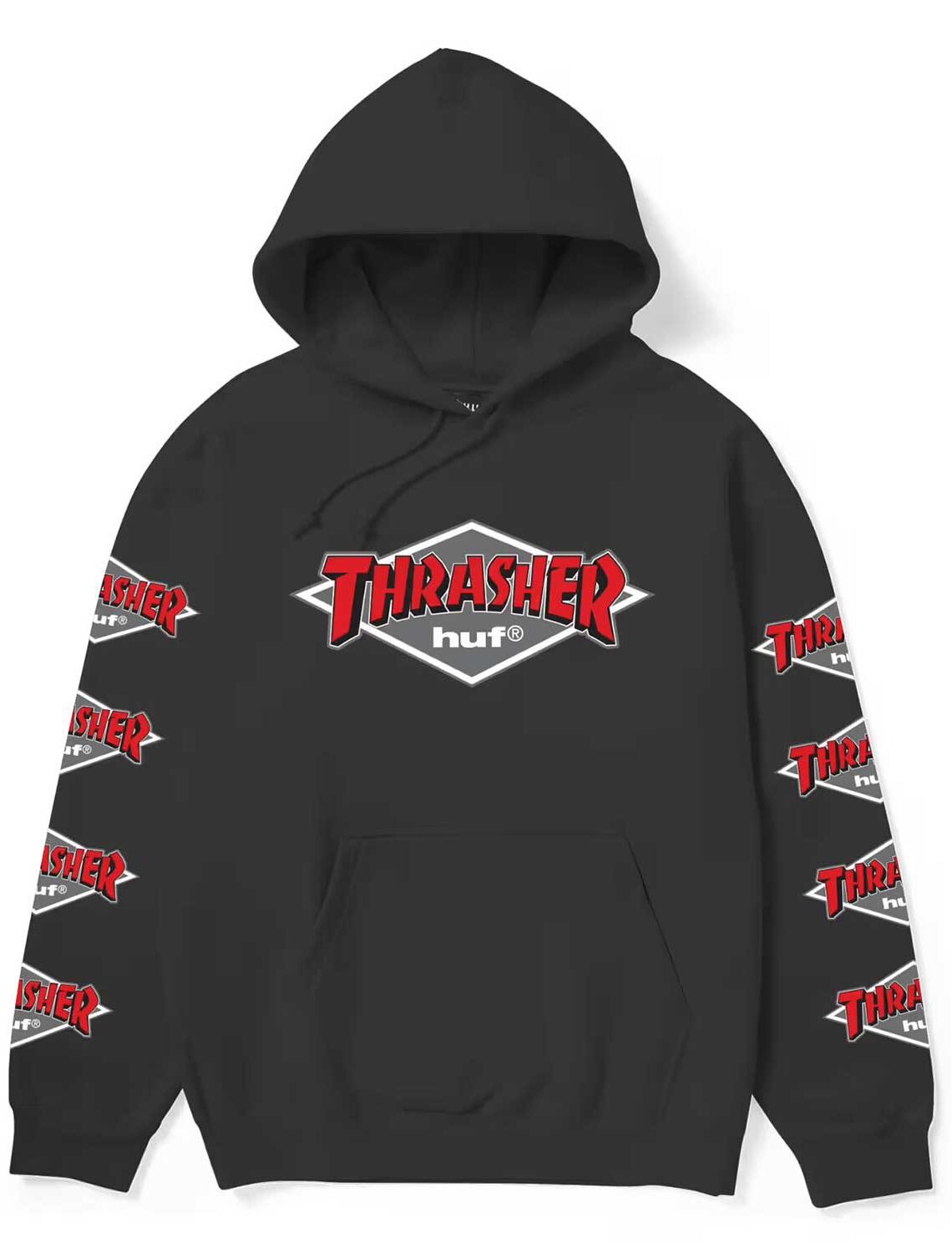 HUF x Thrasher Logo Hoodie - black HUF x Thrasher Logo Hoodie - black XXL