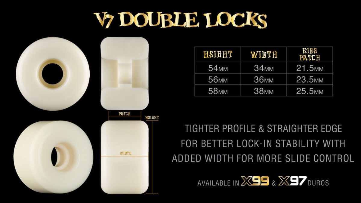 Bones Wheels X-Formula 97A Double Locks V7 54mm Bones Wheels X-Formula 97A Double Locks V7 56mm
