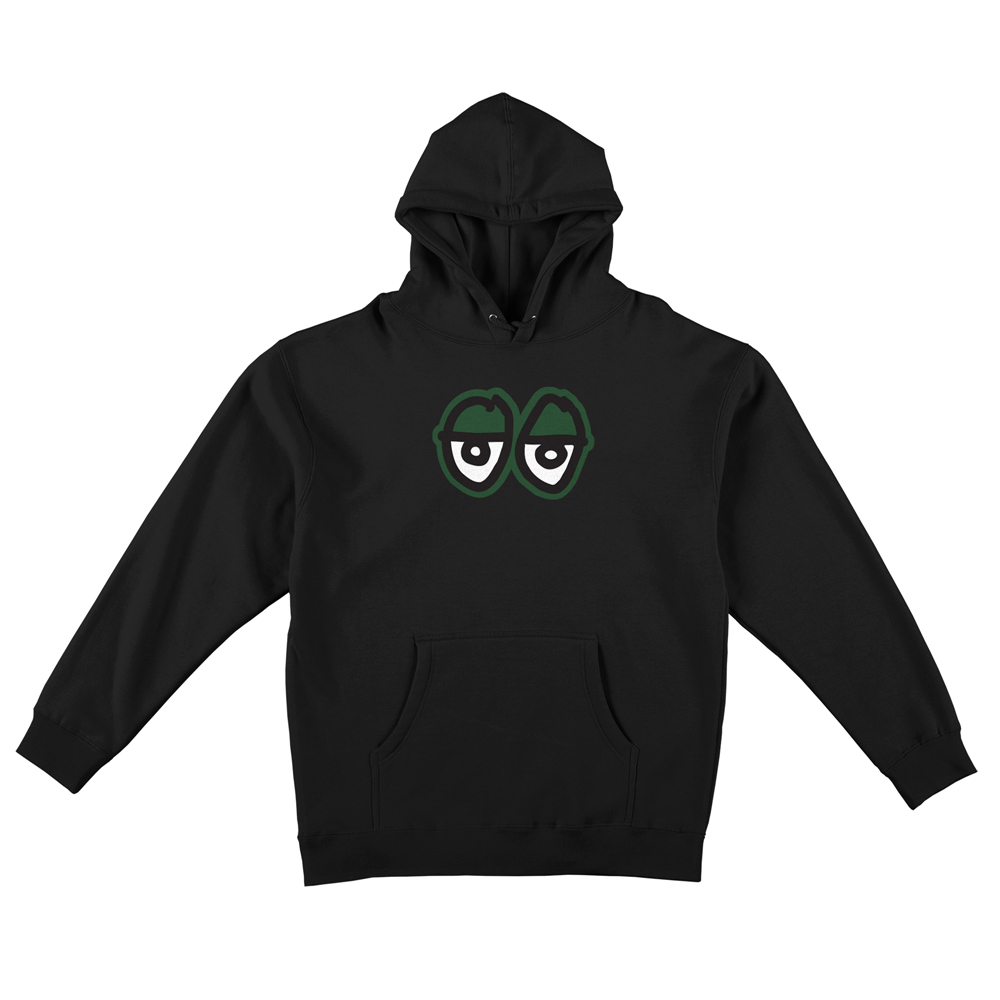 28962012-1 Kapuzenpulli Krooked Eyes LG - Farbe: Black/Green - Größe: S
