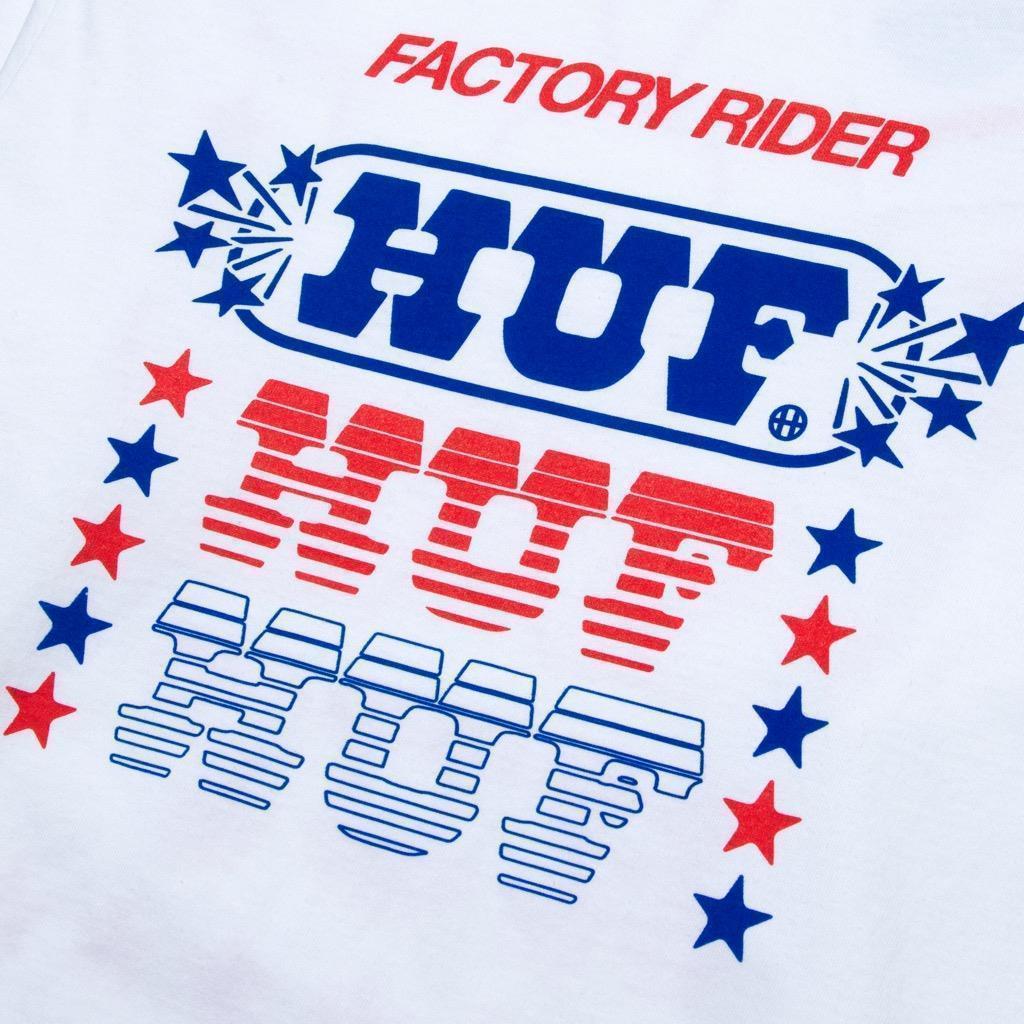 HUF Factory Rider Longsleeve - white S HUF Factory Rider Longsleeve - white XXL