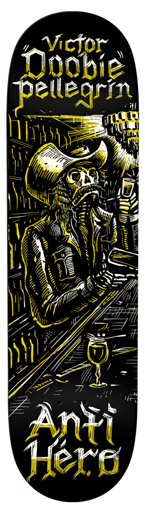 Anti Hero Skateboard Deck Doobie Absentes 8,75 Anti Hero Skateboard Deck Doobie Absentes 8.75