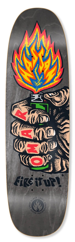Black-Label Skateboard Deck Hassan Fire It Up 9,25