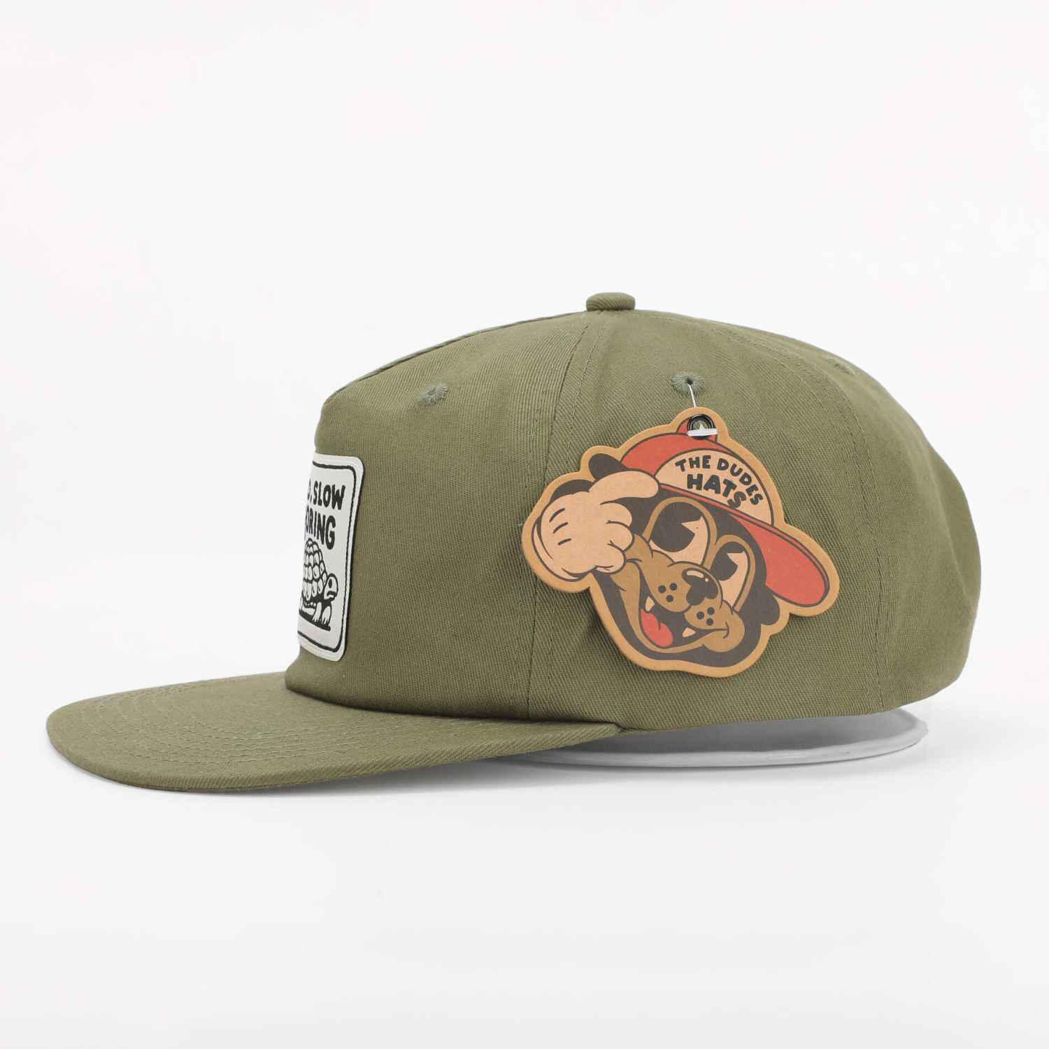 The Dudes Tortoise Unstructured 5 Panel Cap - cedar green