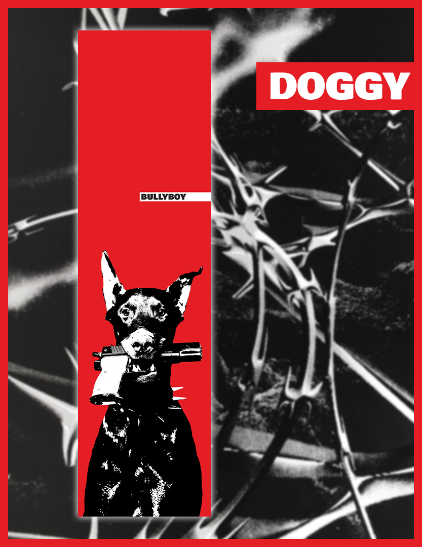 Bullyboy Skateboard Griptape Doggy 9"