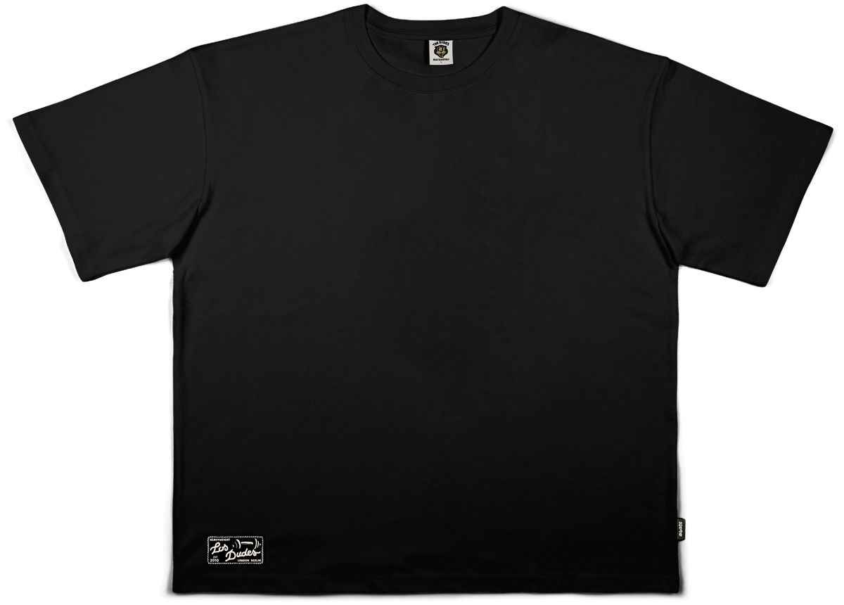 The Dudes Los Dudes Label Classic T-Shirt Oversize Heavyweight - black The Dudes Los Dudes Label Classic T-Shirt Oversize Heavyweight - black XXXL