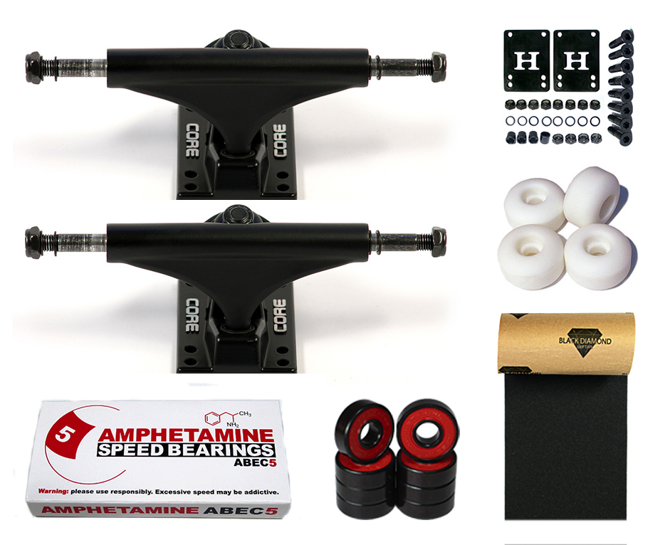 Core Trucks Skateboard Axles Set Black 4.75