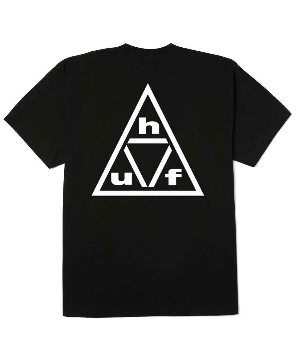 ts02759-bkwht-1 HUF Triple Triangle T-Shirts - black/white XXL