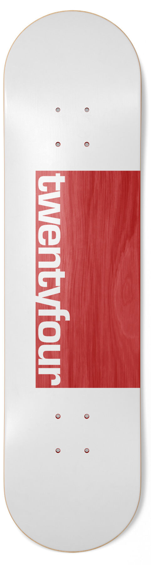 Skateshop24 - twentyfour white Skateboard Deck Skateshop24 - twentyfour white Skateboard Deck 8.75