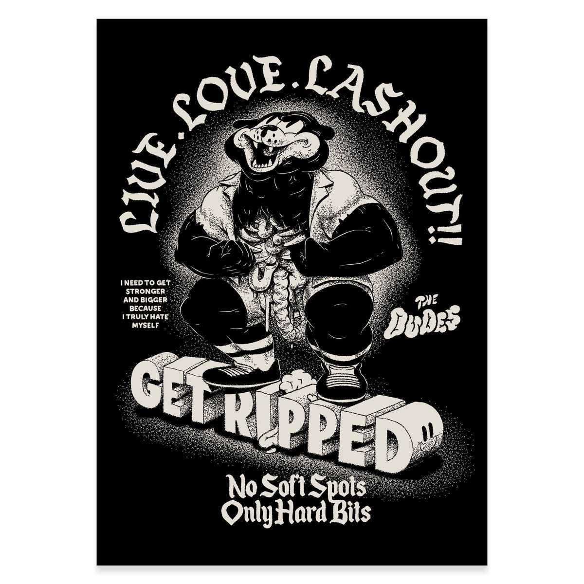 The Dudes Ripped Unlimited Print - black The Dudes Ripped Unlimited Print - black