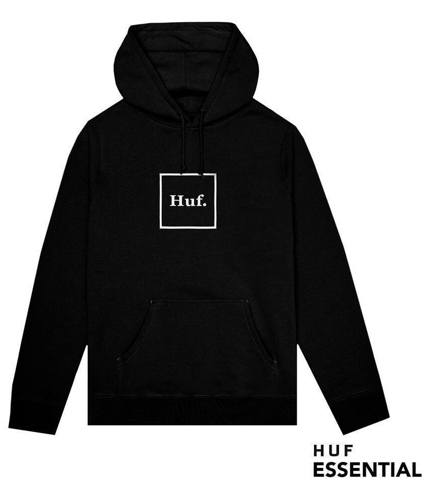 HUF Essentials Box Logo Hoodie black XXL