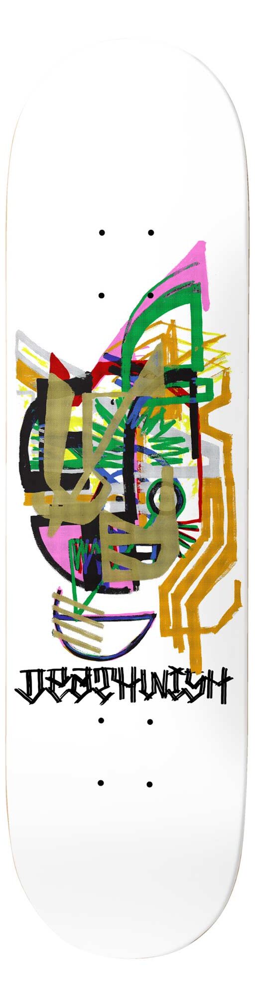 DEATHWISH Deck GOLD MASK DECK JD 8.475, white 8.4 DEATHWISH Deck GOLD MASK DECK JD 8.475, white 8.4