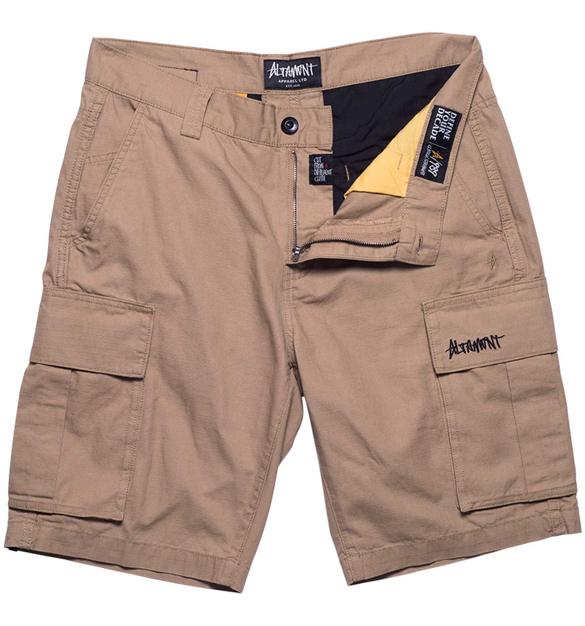 ALTAMONT Pant Short PYLE CARGO dark khaki ALTAMONT Pant Short PYLE CARGO, dark khaki 34