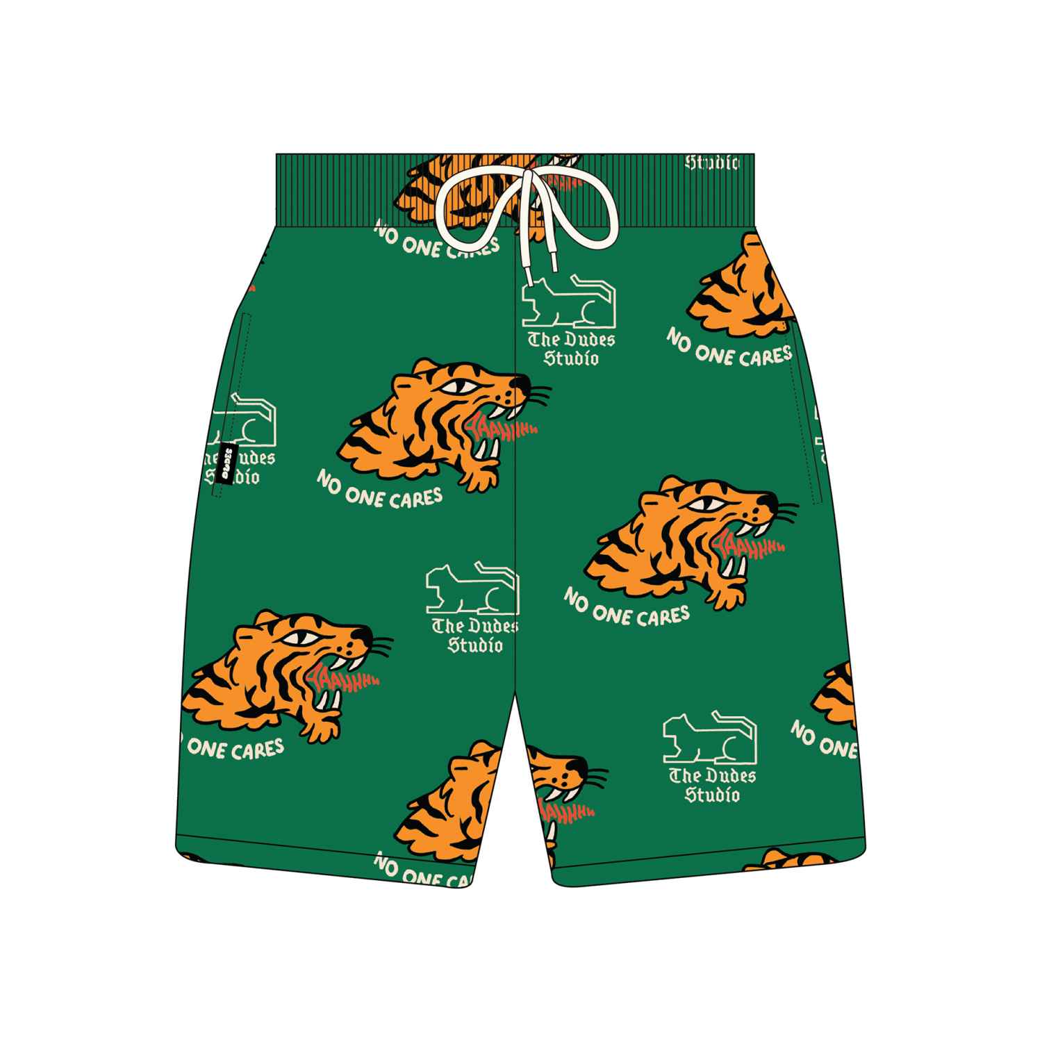 10036662-1 The Dudes No one cares pattern Sweatpants Short - Multicolor XXXL