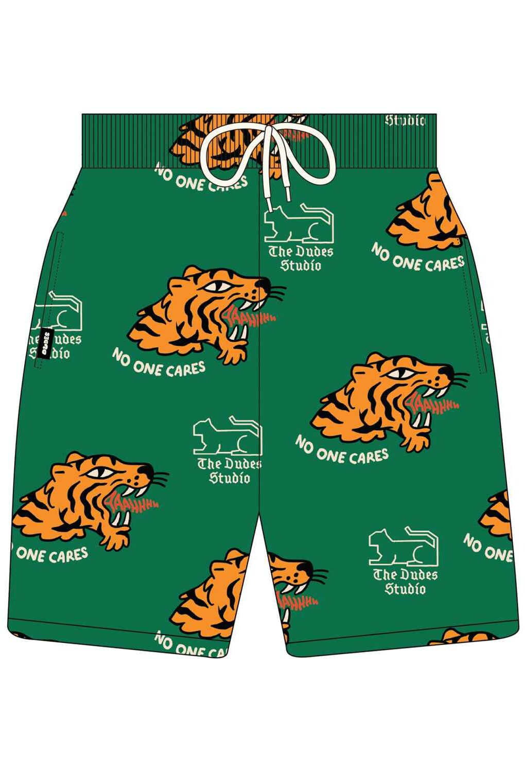 10036662-1 The Dudes No one cares pattern Sweatpants Short - Multicolor XXXL