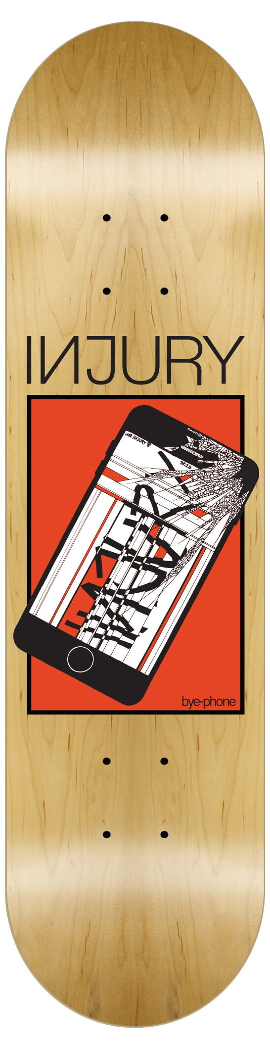 INJURY Skateboard Deck Bye-Phone INJURY Skateboard Deck Bye-Phone