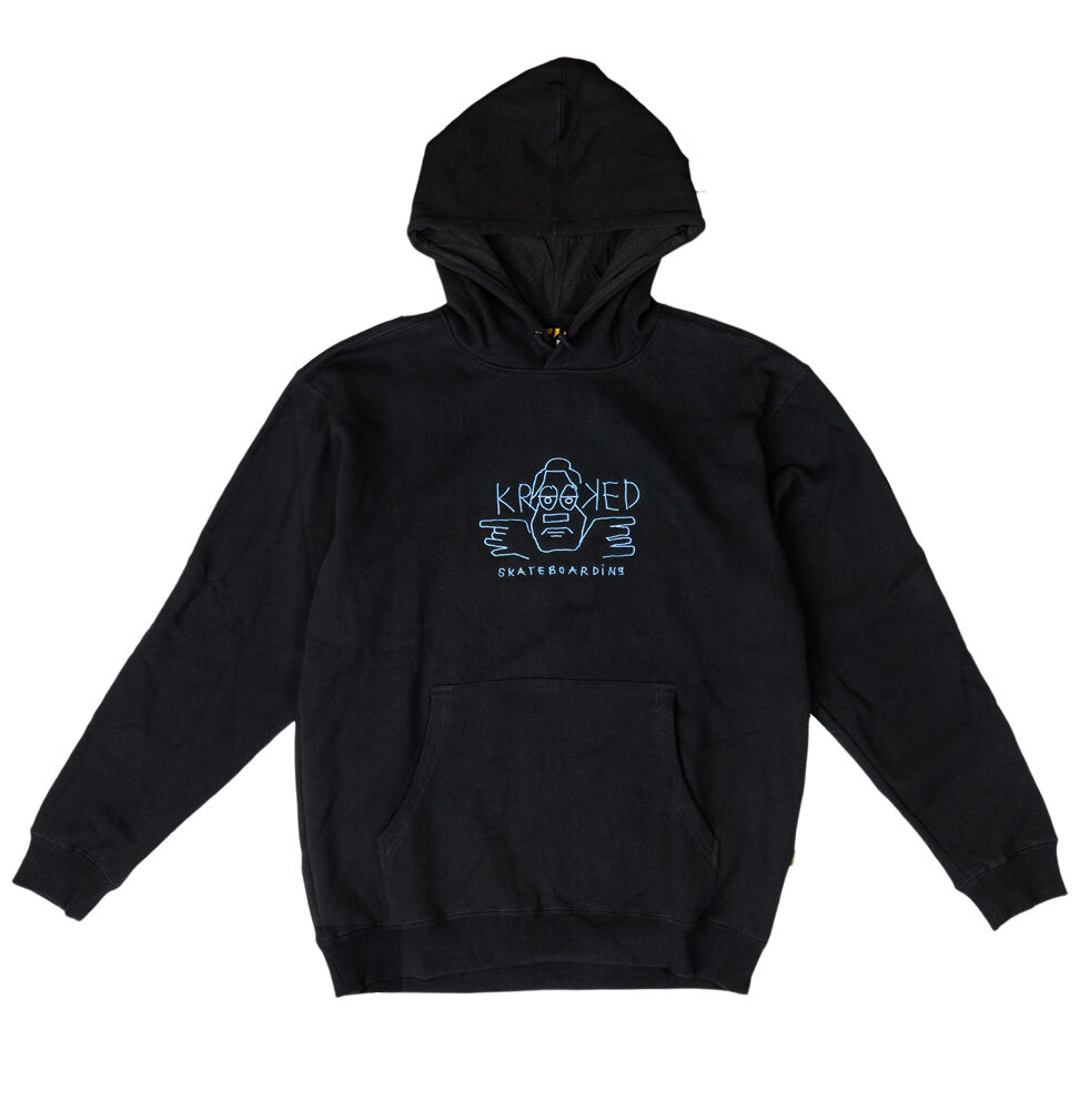 28962018-111-L-1 Kapuzenpulli Krooked Arketype Raw EMB black/blue S