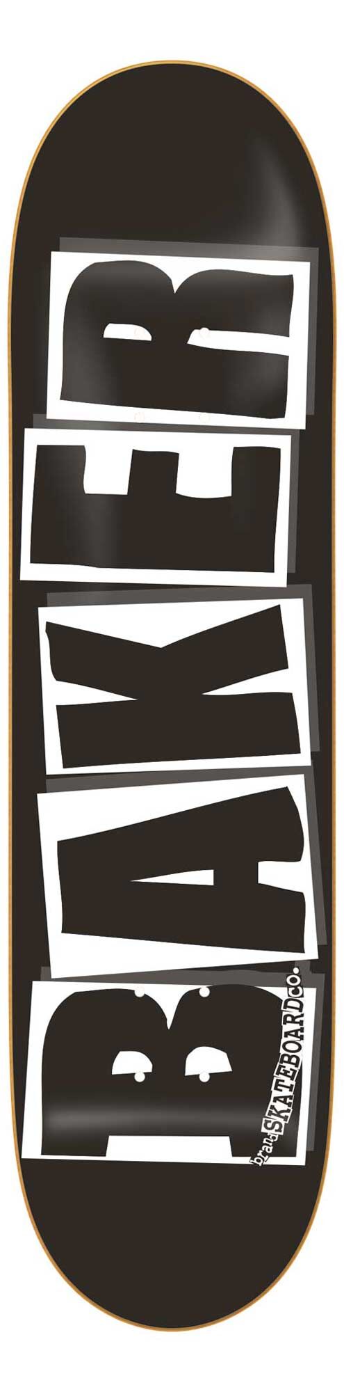 BAKER Deck BRAND LOGO BLK/WHT 8.0, black/white 8.0