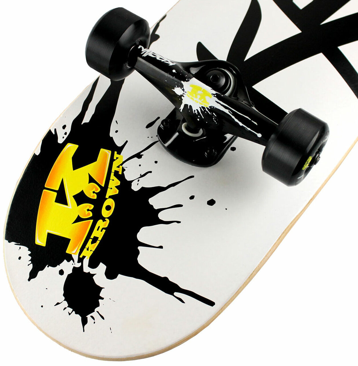 Krown Pro Black Splat Logo Complete Skateboard 8.0 Krown Pro Black Splat Logo Complete Skateboard 8.0