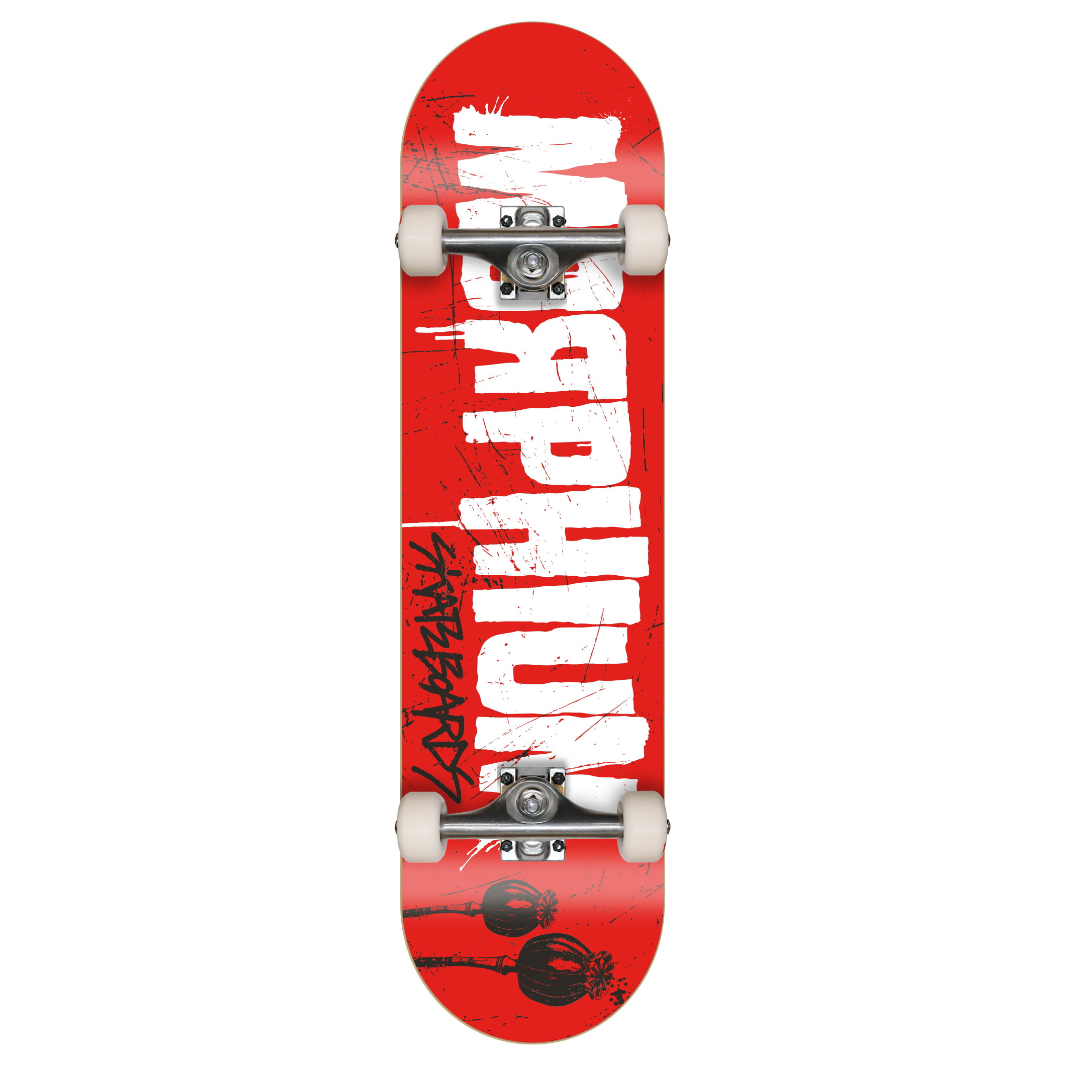 Morphium komplett Skateboard Logo Letters red 7.75