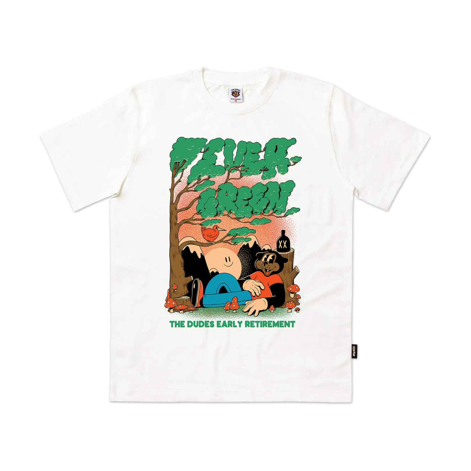 10003901-1 The Dudes Evergreen Seasonal T-Shirt - white