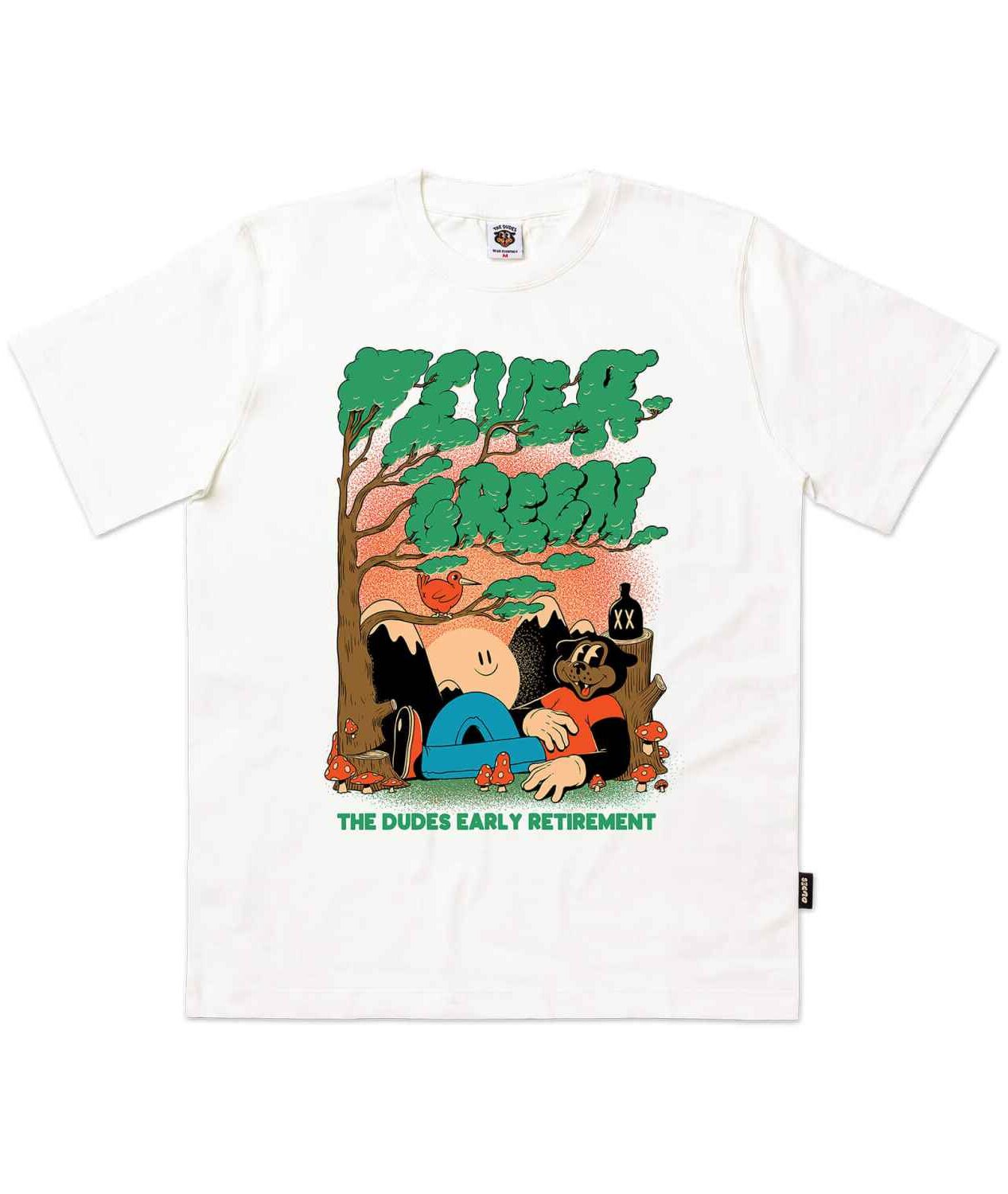 10003901-1 The Dudes Evergreen Seasonal T-Shirt - white