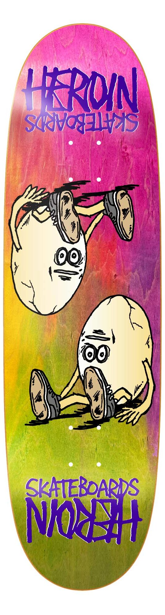 HEROIN Deck SYMMETRICAL EGG RAINBOW 8.75 HEROIN Deck SYMMETRICAL EGG RAINBOW 8.75