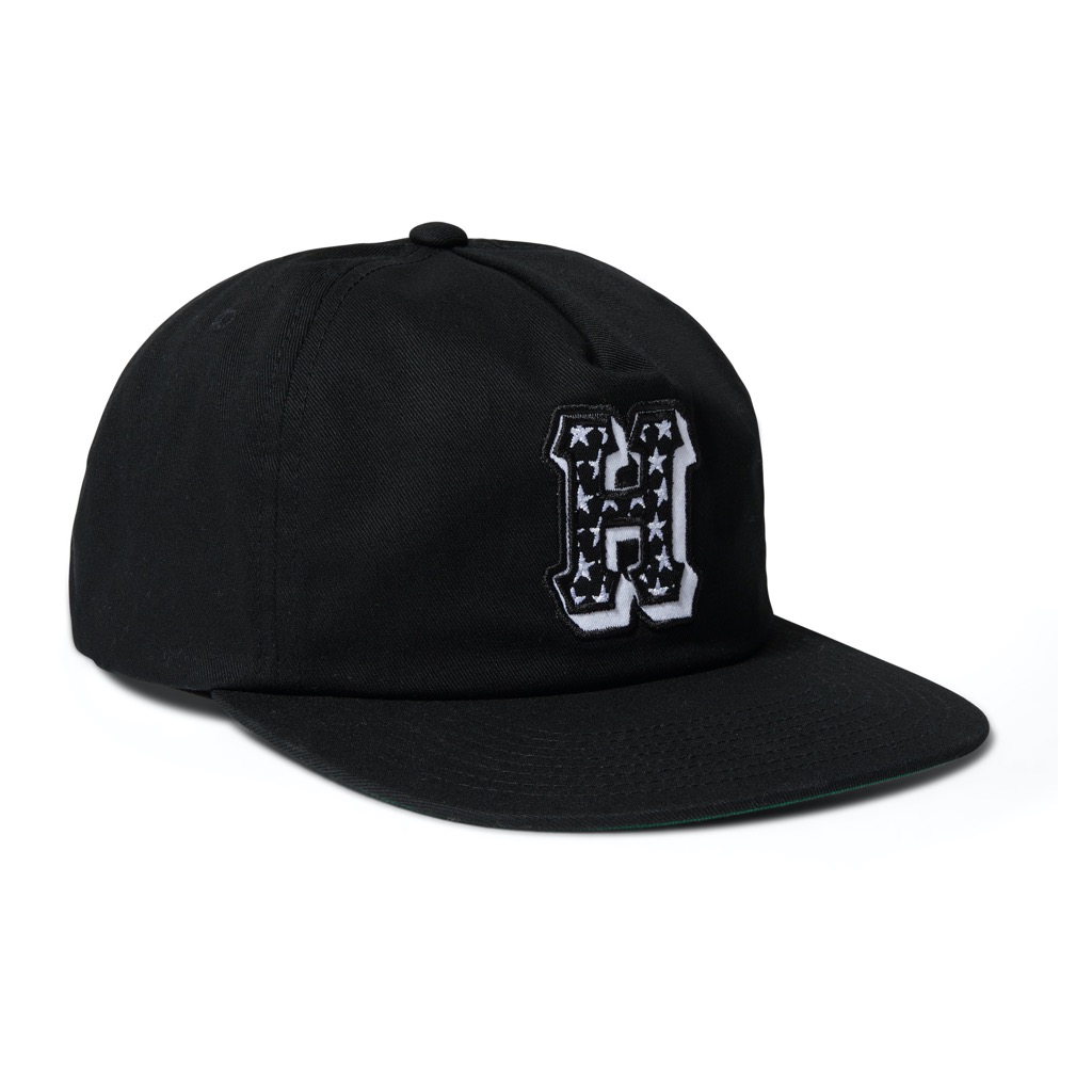 HUF H-Star Snapback - black