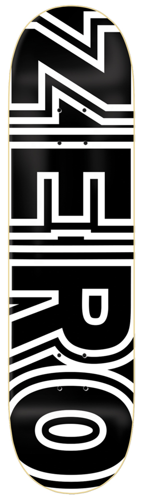 Zero Skateboard Deck Team Bold Black 8,375 R7 Zero Skateboard Deck Team Bold Black 8,375 R7