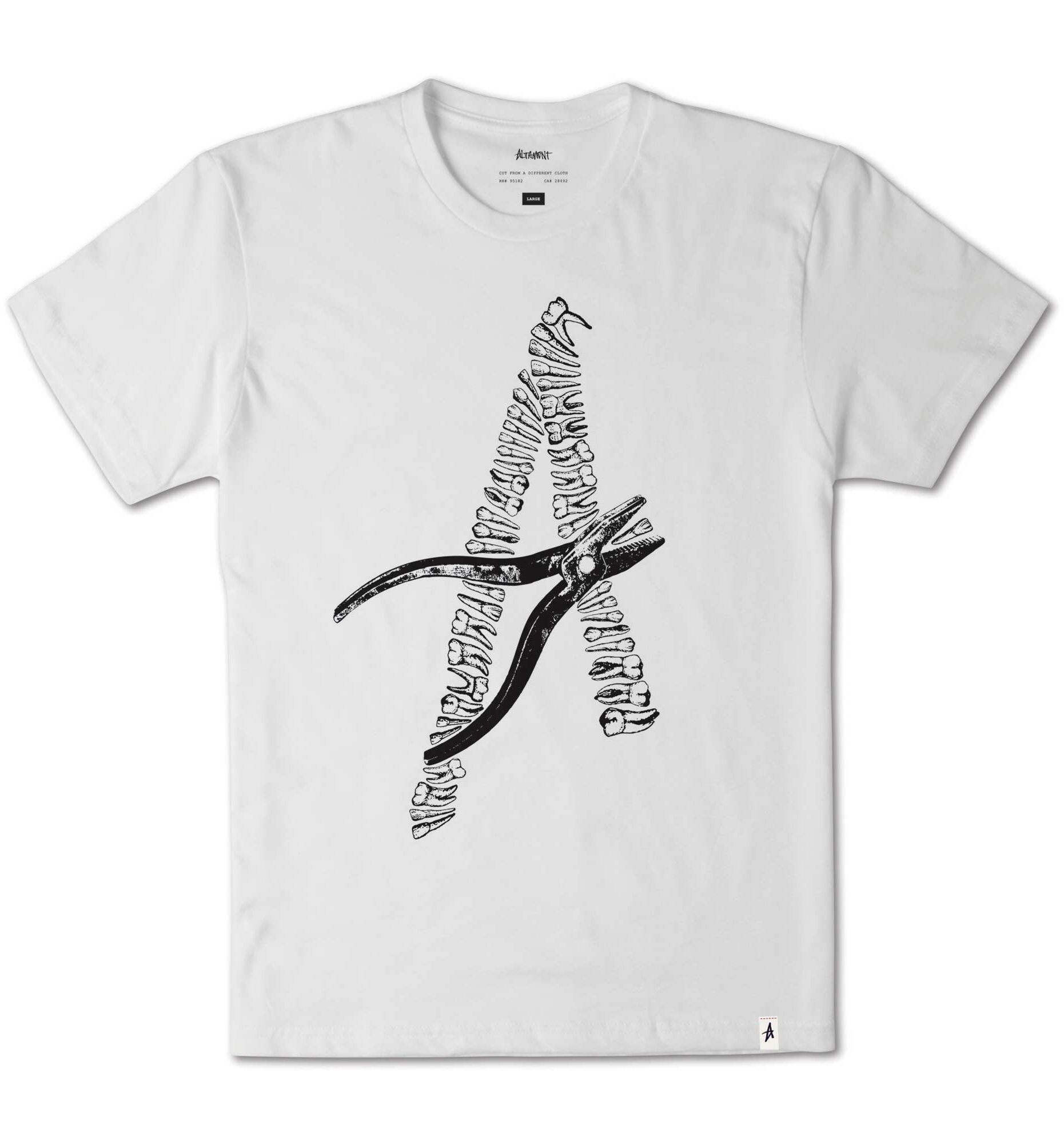 ALTAMONT T-Shirt TOOTH PULLER white ALTAMONT T-Shirt TOOTH PULLER, white S