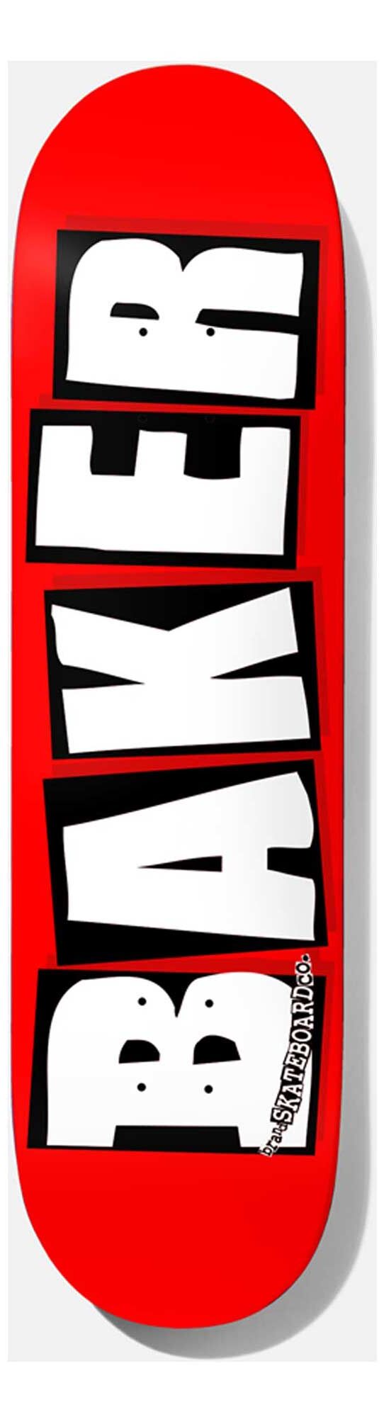 BAKER Deck BRAND LOGO WHITE red/white 8.25