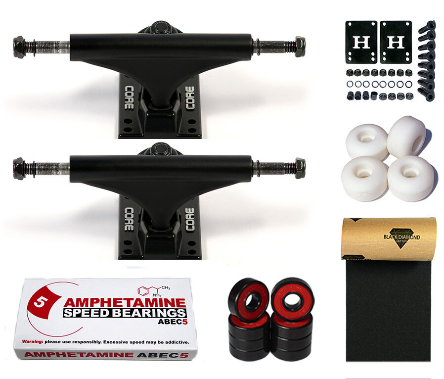 Core Trucks Skateboard Axles Set Black 4.75 Core Trucks Skateboard Axles Set Black 4.75