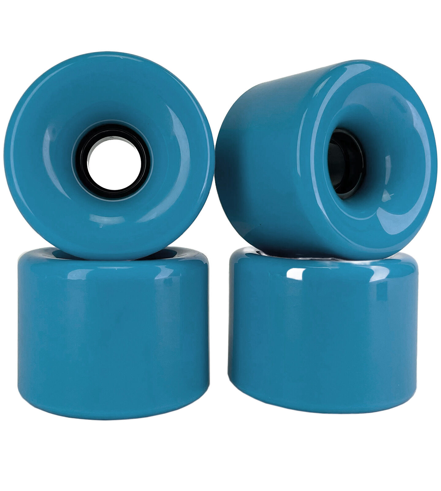 Blank Longboard Wheels Cyan Blue 76mm 80a Impact Longboard Achsen Set 180mm Black / Green Wheels 70mm