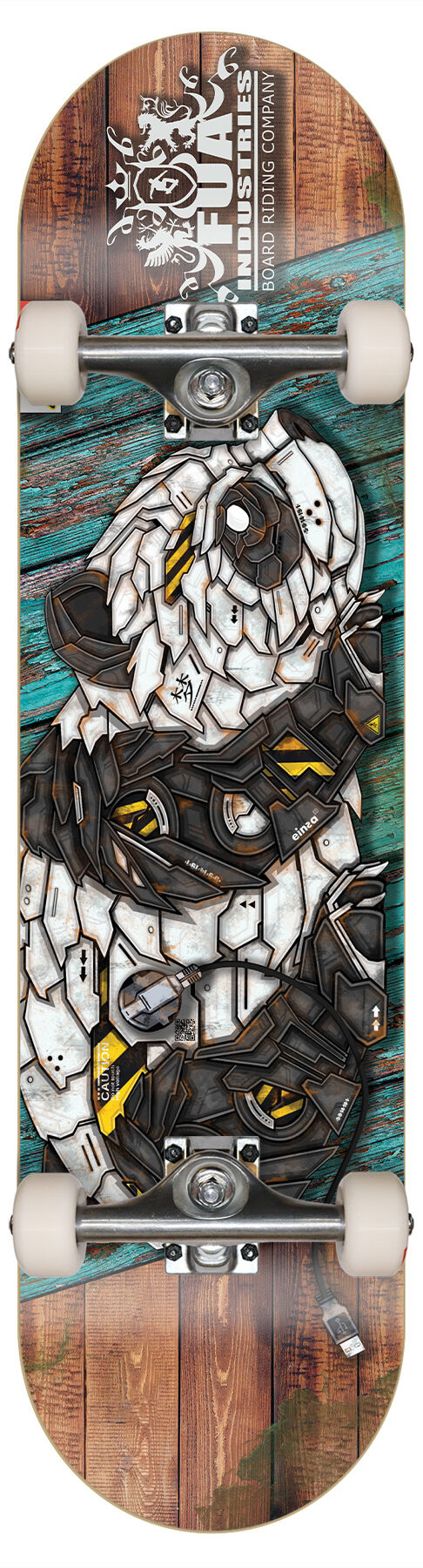 FUA Panda children's skateboard 7.3