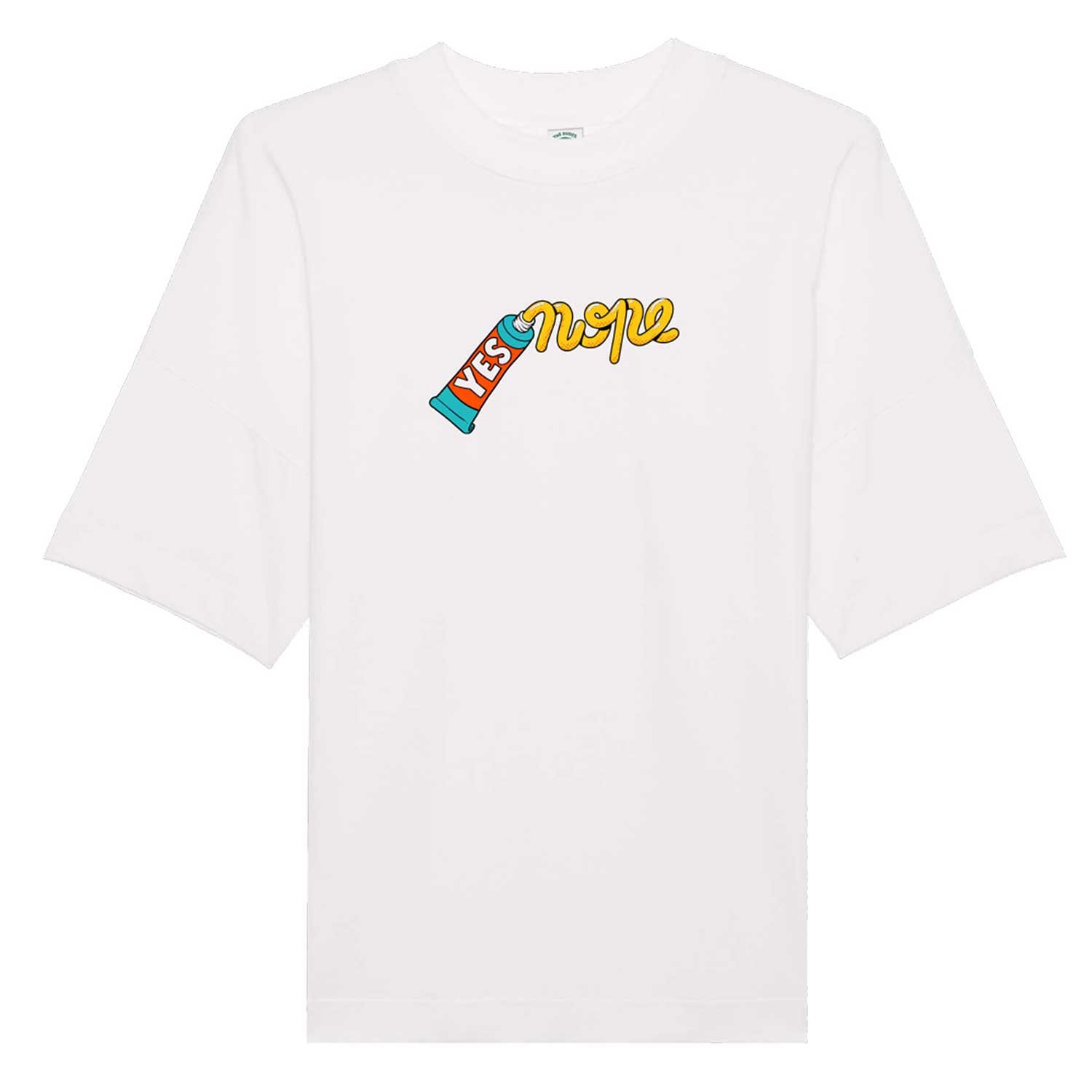 The Dudes Nope Premium Oversized T-Shirt - off-white XXXL