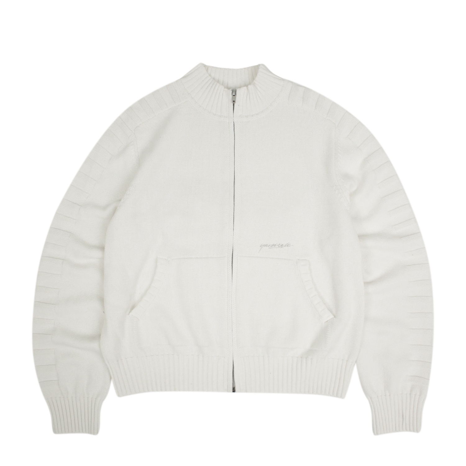 Yardsale Faldo Knitted Full-Zip - cream
