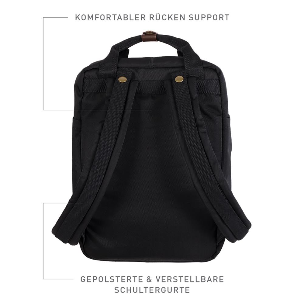 Doughnut Macaroon Rucksack black