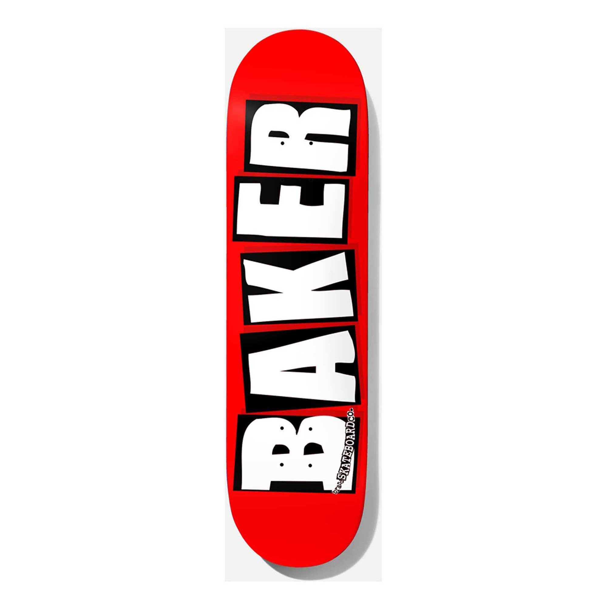 BAKER Deck BRAND LOGO WHITE red/white 8.6