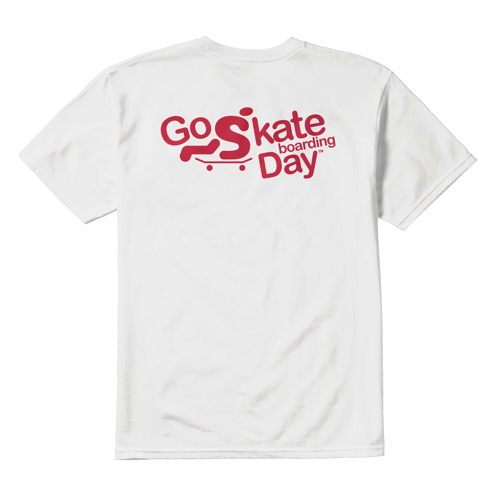 eS SKB T-Shirt GO SKATE blanc
