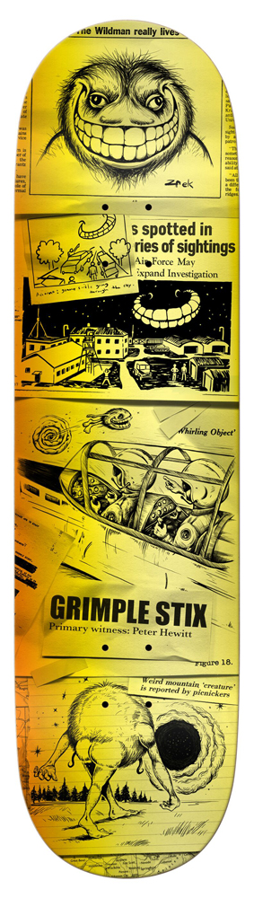 Anti Hero Skateboard Deck Hewitt Grimple Sightings 8,38