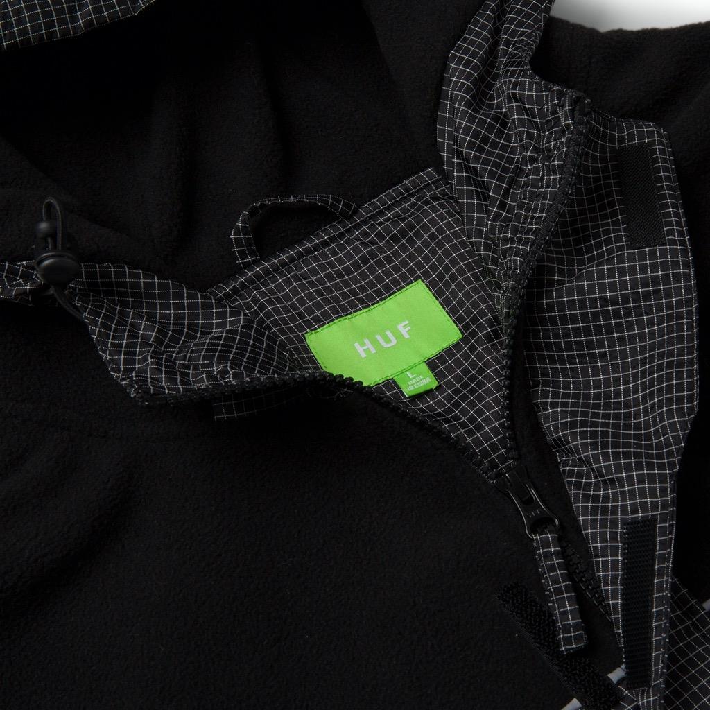 HUF Nauls Polar Fleece Jacke - black HUF Nauls Polar Fleece Jacke - black XXL