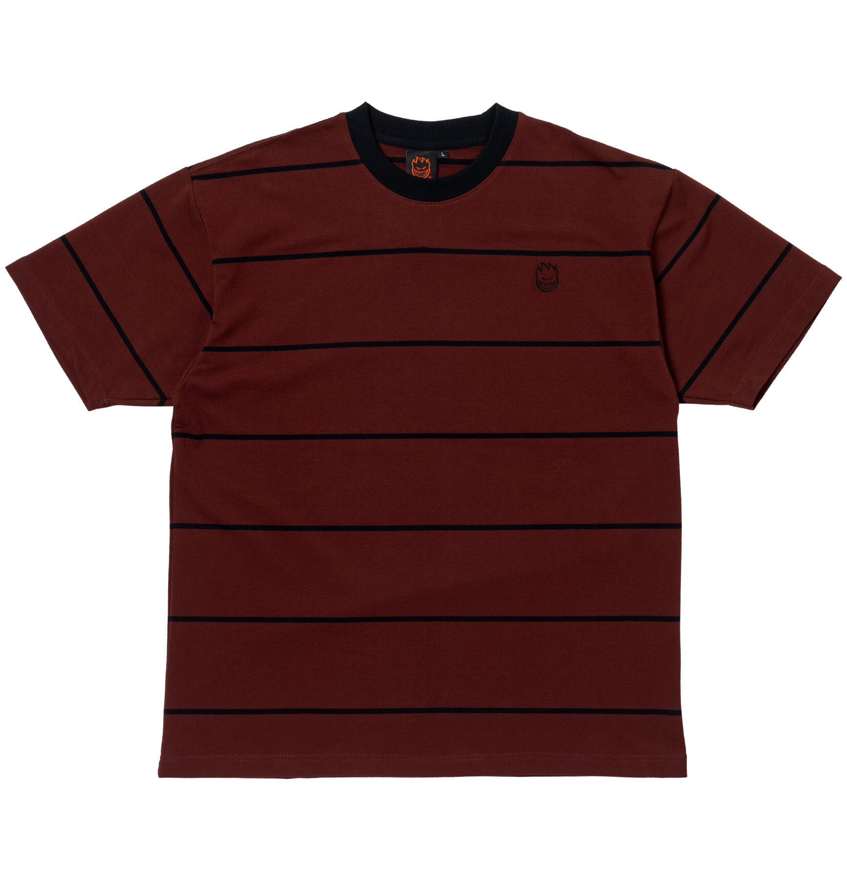 Spitfire T-Shirt Bighead EMB Stripe Burgundy M Spitfire T-Shirt Bighead EMB Stripe Burgundy XXL