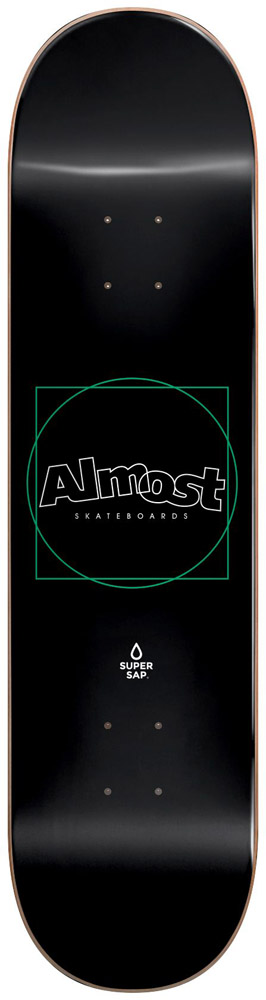 Almost Skateboard Deck Team Greener SAP Black 8,5