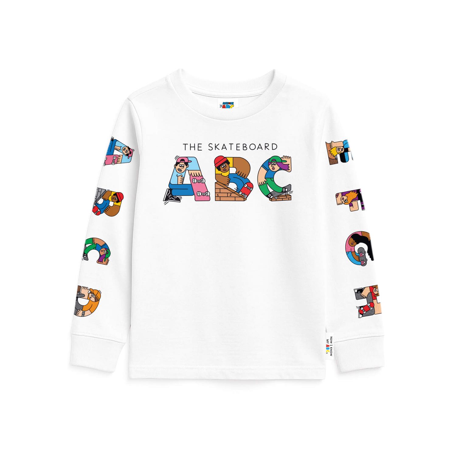 Awesome ABC Skateboard ABC Longsleeve Kids - White Awesome ABC Skateboard ABC Longsleeve Kids - White 11-12