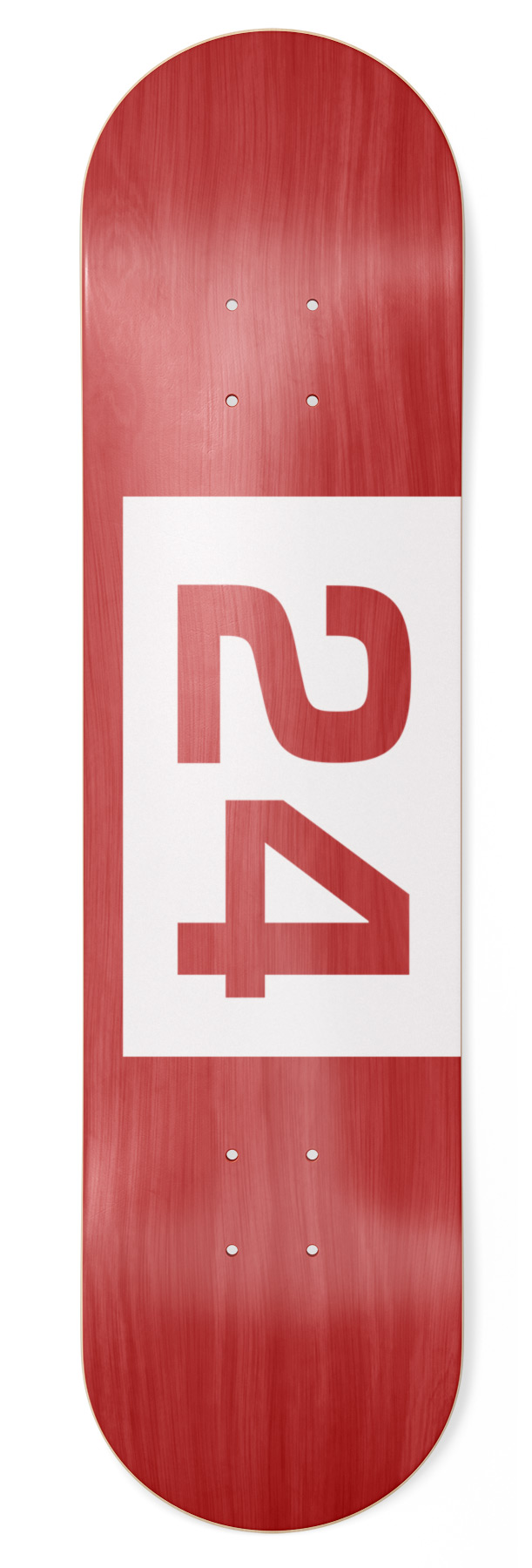 Skateshop24 - 24 white Skateboard Deck 8.75