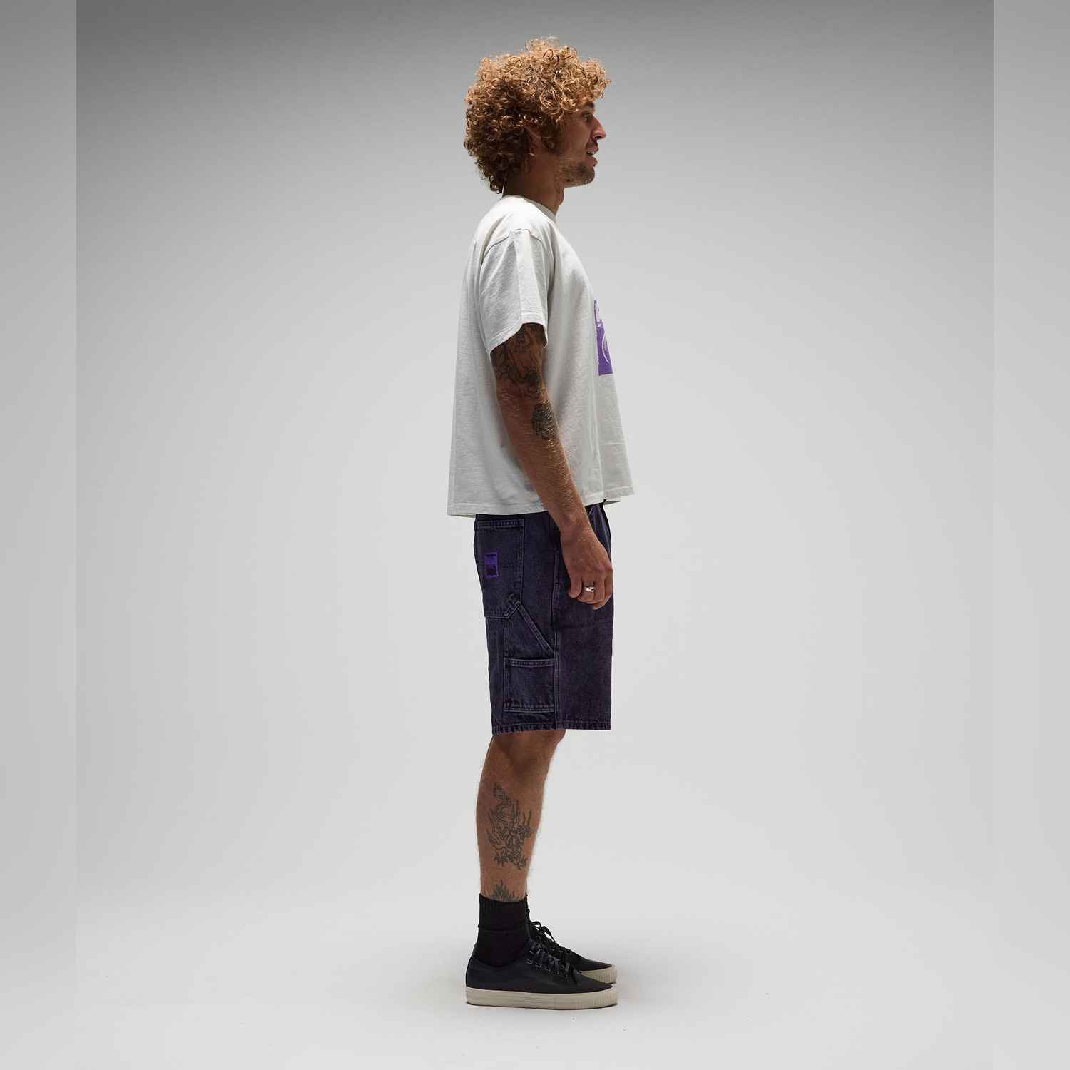 Former Distend Denim Walkshort - washed purple 36