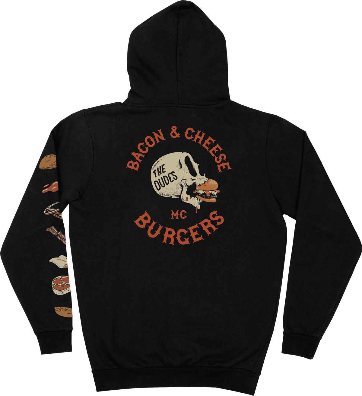 The Dudes Bacon & Cheese Classic Hoody Premium - black The Dudes Bacon & Cheese Classic Hoody Premium - black XXXL