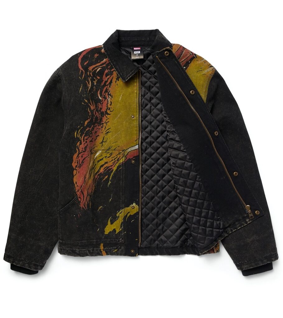 HUF Dark Phoenix Work Jacken - washed black S