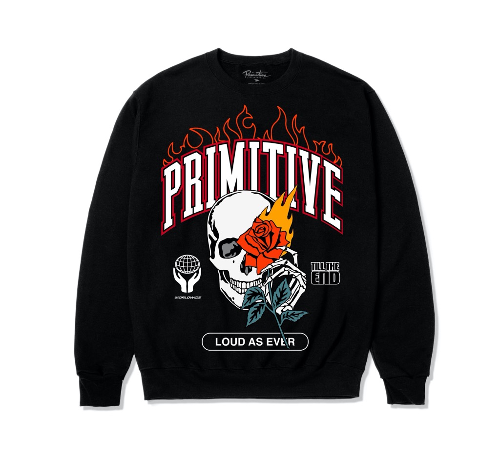 Primitive Heat Heavyweight Pullover - black XL